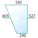 Vitre de porte pour machine agricole FENDT 281507350010 adaptable