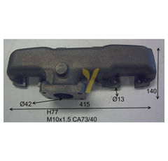 Collecteur d'échappement pour téléscopique MANITOU 894380 adaptable