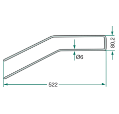 Schwaderzinken für Heuwender KUHN 57502800 GW155 - Nachbau