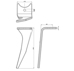 Eggenzinke rechts RH92R CULTIMIX -AMAZONE- Nachbau
