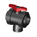 Vanne manuelle 3 voies polypropylène 10 bars - 2" SAFI