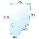 Vitre de porte pour machine agricole JOHN DEERE L57904 adaptable