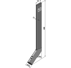 Brazo 400 x 32 mm para grada HATZENBICHLER 945111 adaptable - BlackSteel©