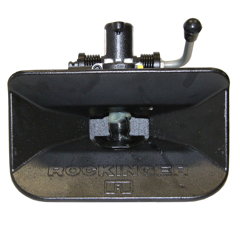 Flanschzugmaul automatisch,Flanschmaß 140x80 mm, Ø 38 mm Schwarz      