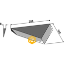 Couteau centrale pour faucheuse ALÖ 11261329 adaptable - Blacksteel©