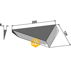 Couteau centrale pour faucheuse ALÖ 11261329 adaptable - Blacksteel©