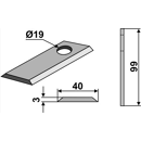 KM-Klinge, glatt 99x40x3 mm,LochØ: 19 mm 80104 B.C.S. / Farenlose Nachbau 