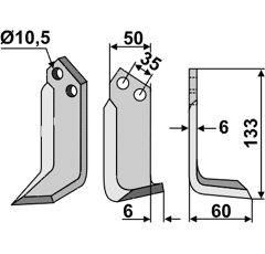 Fräsmesser - rechts BRE13R Breviglieri by Muzzi