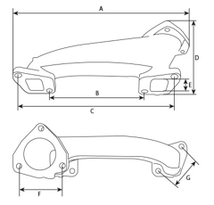 Collecteur d'échappement pour machine agricole CASE IH|M-F|STEYR 02101368|733206M1 adaptable