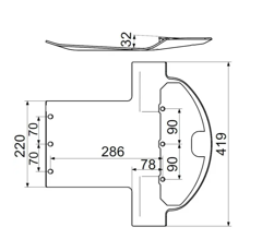 Patin d'usure demi-lune pour faucheuse POTTINGER 397602400 origine
