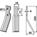 Rotorzinken,  Rechts 250 x 35 Simon Nachbau