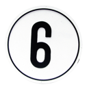 Panneau limitation de vitesse 6 km/h en plastique adaptable