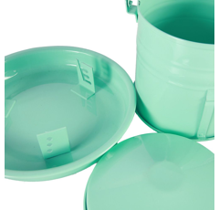 Nourrisseur trémie émaillé vert d'eau 3 L - 4 poules - CHICK'A