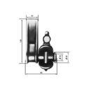 Gond déporté droit Ø 20 mm