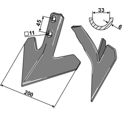 Soc pour vibroculteur KÖCKERLING 504027 adaptable - BlackSteel©