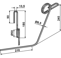 Peigne pour semoir KUHN 53039100 adaptable