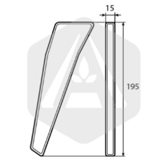 Pointe à souder 195 mm pour herse rotative AMAZONE RH92A adaptable