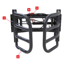 Pince à balles rondes Ø 1700 mm - CAM adaptable