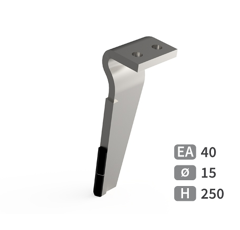 Dent de herse rotative Gauche 2 plaquettes carbure FORIGO RLM 71001 adaptable