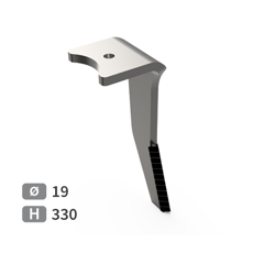 Dent de herse rotative Droite, 3 plaquettes carbure triangulaires, fixation rapide AMAZONE 967495 adaptable