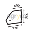 Vitre pour téléscopique MERLO 99341 adaptable