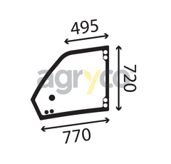 Vitre pour téléscopique MERLO 99341 adaptable