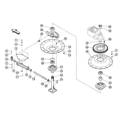 Support de bras de dents pour andaineur KUHN K8009750 origine