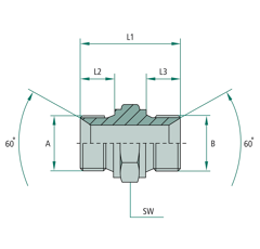 Adaptateur droit GA 1/4 M-BSP x 1/4 M-BSP