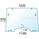 Pare-brise pour machine agricole JOHN DEERE R224416 adaptable