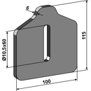 Racloir 115 mm pour rouleau 00456130 adaptable
