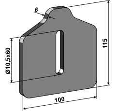 Racloir 115 mm pour rouleau 00456130 adaptable
