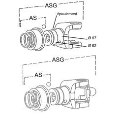 Verrouillage asg agraset 118 1'3/8-z6-z21