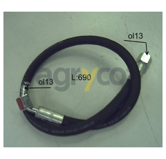 Tuyau hydraulique avec raccords pour téléscopique MANITOU 247836 adaptable