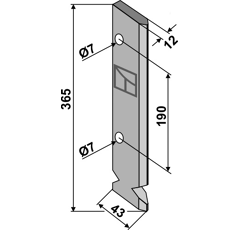 Soc pour semoir FIONA 3.137.180 adaptable - BlackSteel©