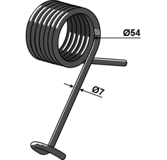 Ressort de traction gauche pour JOHN DEERE N14601 adaptable - BlackSteel©