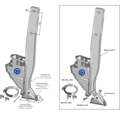 Hartmetall-Schar re 152 mm für Sämaschine BOURGAULT – Nachbau