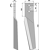 Dent droite pour herse rotative MASCHIO 10100262 adaptable - BlackSteel©
