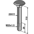Schraube M20x1,5 für Mulcher DÜCKER Nachbau  