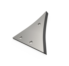 Étrave Droite 4 trous carbure pour charrue KUHN HUARD 619170 adaptable