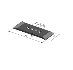 Pointe 4 trous charrue droite pour DEMBLON 285D origine