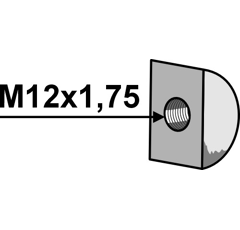 Cale M12x1,75 pour bineuse LEMKEN 41820501 adaptable - BlackSteel©