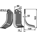 Fräsmesser Rechts 183 x 80 Celli Nachbau