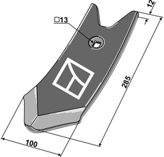Punta de Reja "Topmix" KÖCKERLING 285 x 100 mm 506014 adaptable