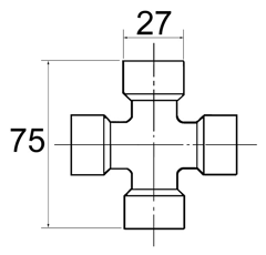 Croisillon 27x75 mm graisseur central | WALTERSCHEID