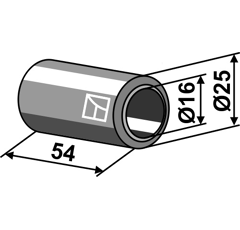 Entretoise 54x16 pour broyeur BOMFORD adaptable - Blacksteel©