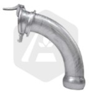Coude galva 90° + raccord Ø 100 mm adaptable