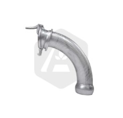 Coude galva 90° + raccord Ø 100 mm adaptable