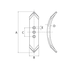 Soc réversible pour vibroculteur KONGSKILDE 223163 origine
