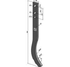 Grubberzinken 890 x 60 mm Nachbau.
