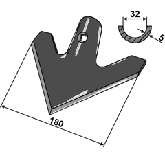 Reja binadora 180 x 5 mm para escardador adaptable - BlackSteel©